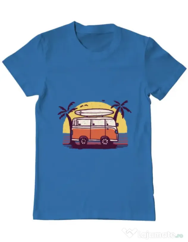 Tricou ADLER barbat Sunset Van Albastru azuriu