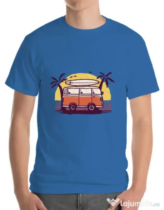 Tricou ADLER barbat Sunset Van Albastru azuriu