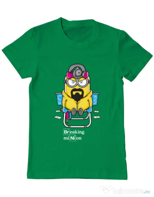 Tricou ADLER barbat Breaking Minion Verde mediu