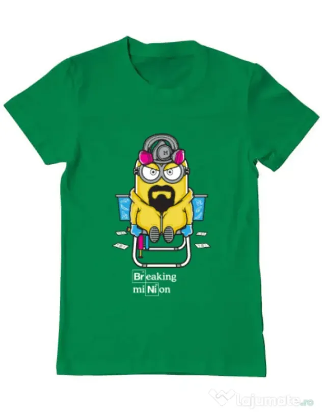 Tricou ADLER barbat Breaking Minion Verde mediu