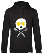 Hoodie barbat cu gluga Eggskull Negru