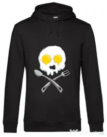 Hoodie barbat cu gluga Eggskull Negru