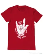 Tricou ADLER barbat Stand for heavy metal Rosu