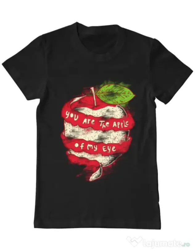 Tricou ADLER barbat You are the apple of my eye Negru