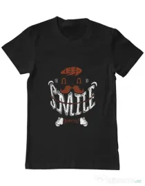Tricou ADLER barbat Keep smile everyday Negru