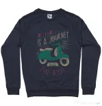 Bluza ADLER barbat Life is a journey enjoy the ride Denim inchis