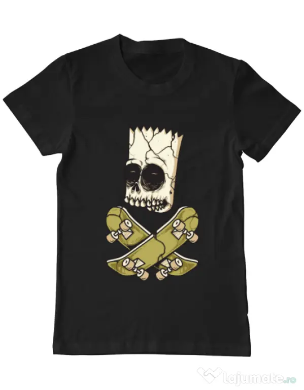 Tricou ADLER barbat Death of Skateboarder Negru