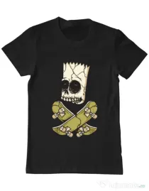 Tricou ADLER barbat Death of Skateboarder Negru