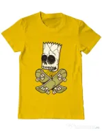 Tricou ADLER barbat Death of Skateboarder Galben