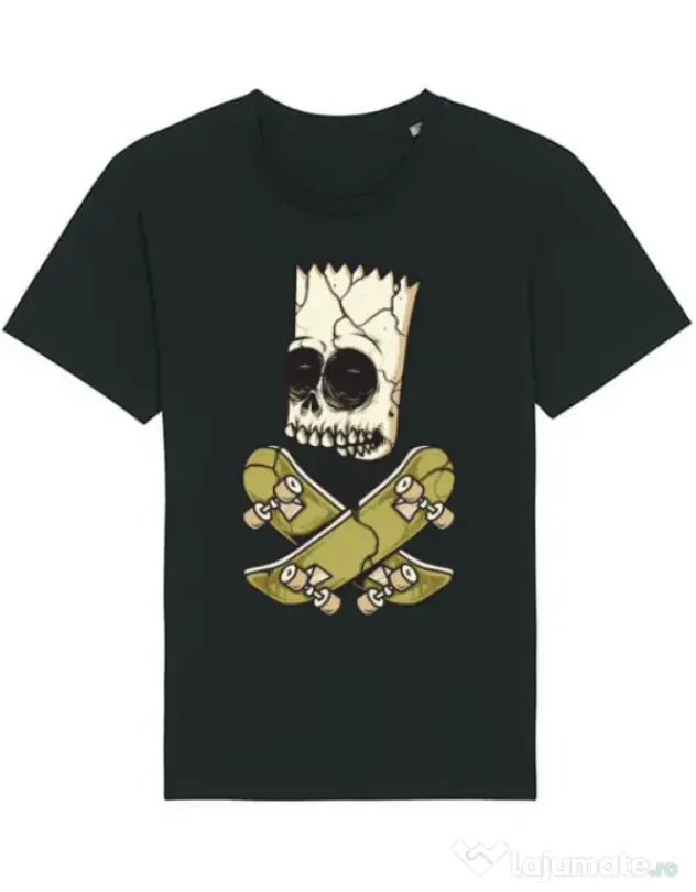 Tricou STANLEY STELLA barbat Death of Skateboarder Negru