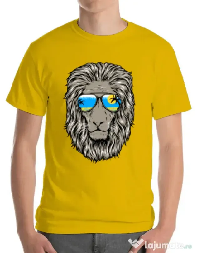 Tricou ADLER barbat King of Summer Galben