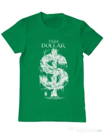Tricou ADLER barbat Tree Dollar Verde mediu