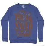 Bluza ADLER barbat Young Saved And Free Albastru melanj