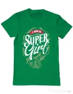 Tricou ADLER barbat I am a Super Girl Verde mediu