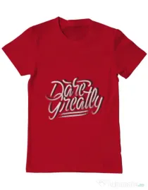 Tricou ADLER barbat Dare Greatly Rosu
