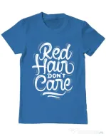 Tricou ADLER barbat Red Hair Dont Care Albastru azuriu