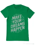 Tricou ADLER barbat Make your dreams happen Verde mediu