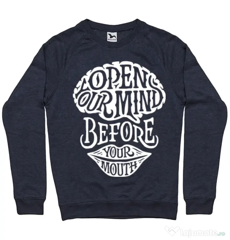 Bluza ADLER barbat Open your mind Denim inchis