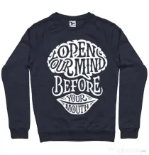 Bluza ADLER barbat Open your mind Denim inchis
