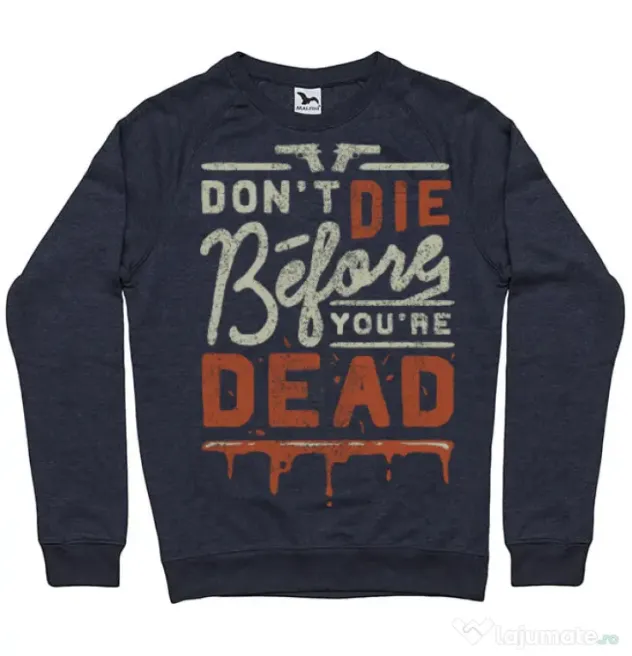 Bluza ADLER barbat Dont die Denim inchis