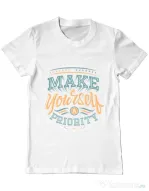 Tricou ADLER barbat Make yourself a priority Alb