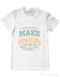 Tricou ADLER barbat Make yourself a priority Alb