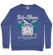 Bluza ADLER barbat Ride The Waves Albastru melanj