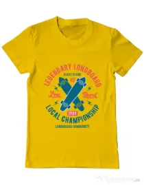 Tricou ADLER barbat Legendary Longboard Galben