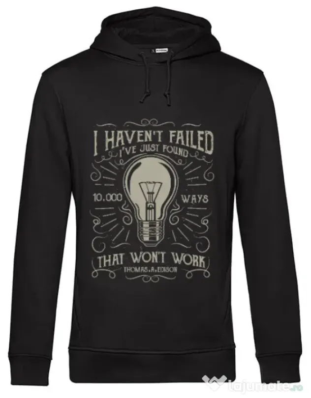 Hoodie barbat cu gluga 10000 Ways Negru