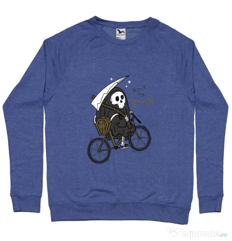 Bluza ADLER barbat Back to Boo Albastru melanj