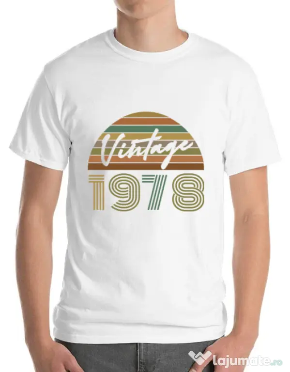 Tricou ADLER barbat Vintage 1978 Alb
