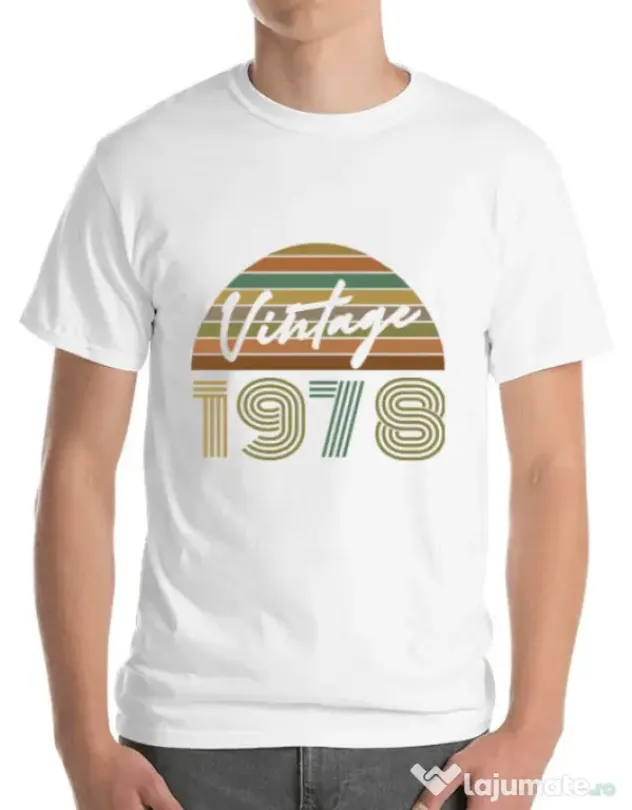 Tricou ADLER barbat Vintage 1978 Alb