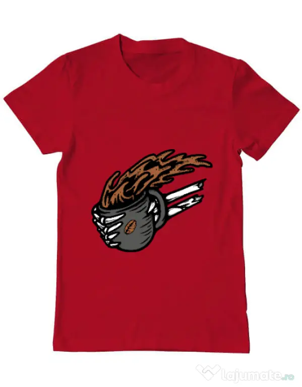 Tricou ADLER barbat Coffee First Rosu