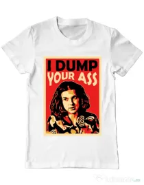 Tricou ADLER barbat I dump your ass Alb