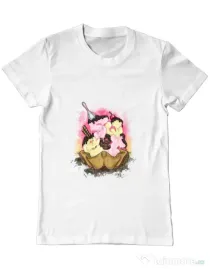Tricou ADLER barbat sweet ice cream lettering Alb