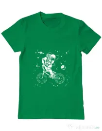 Tricou ADLER barbat Astronaut Bmx Verde mediu