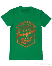 Tricou ADLER barbat Everything You Can Imagine is Real Verde mediu
