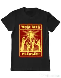 Tricou ADLER barbat Thirsty zombies Negru