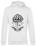 Hoodie barbat cu gluga Umbrella Tattoo Alb