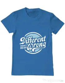 Tricou ADLER barbat Different Doesnt Mean Wrong Albastru azuriu