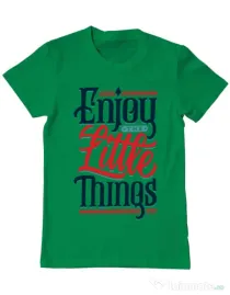 Tricou ADLER barbat Enjoy The Little Things Verde mediu