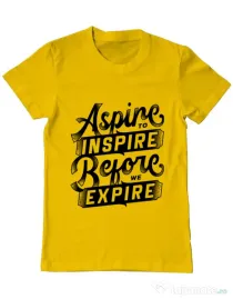Tricou ADLER barbat Aspire To Inspire Before We Expire Galben