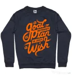 Bluza ADLER barbat A Goal Without a Plan is Just a Wish Denim inchis