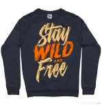 Bluza ADLER barbat Stay Wild and Free Denim inchis
