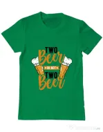 Tricou ADLER barbat Two beer Verde mediu