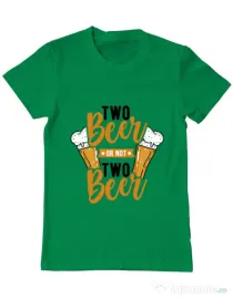 Tricou ADLER barbat Two beer Verde mediu