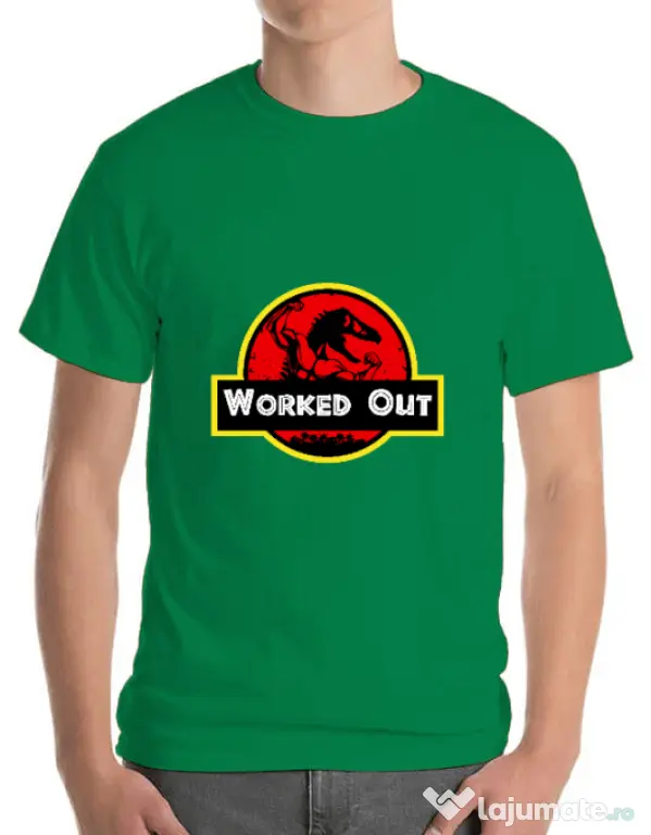 Tricou ADLER barbat Worked Out Verde mediu