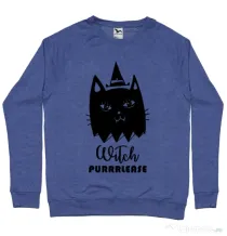 Bluza ADLER barbat Witch Purrrlease Albastru melanj