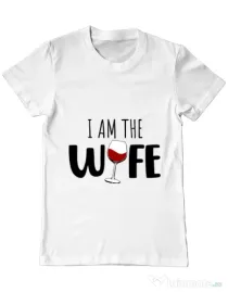Tricou ADLER barbat I am the wife Alb