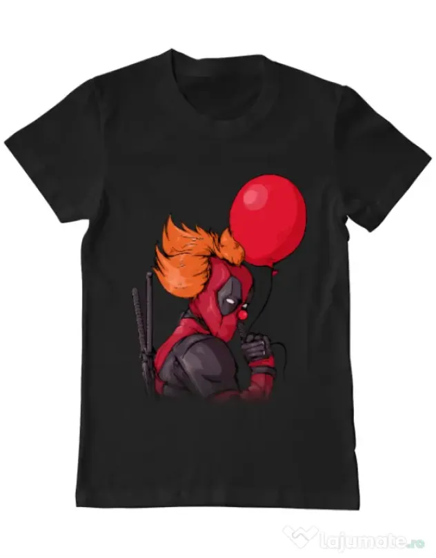 Tricou ADLER barbat IT is Deadpool Negru